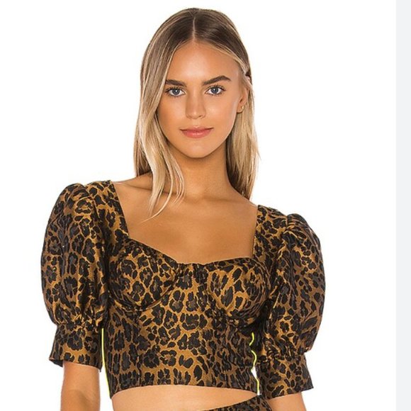 For Love & Lemons bustier leopard top LARGE - Picture 5 of 9